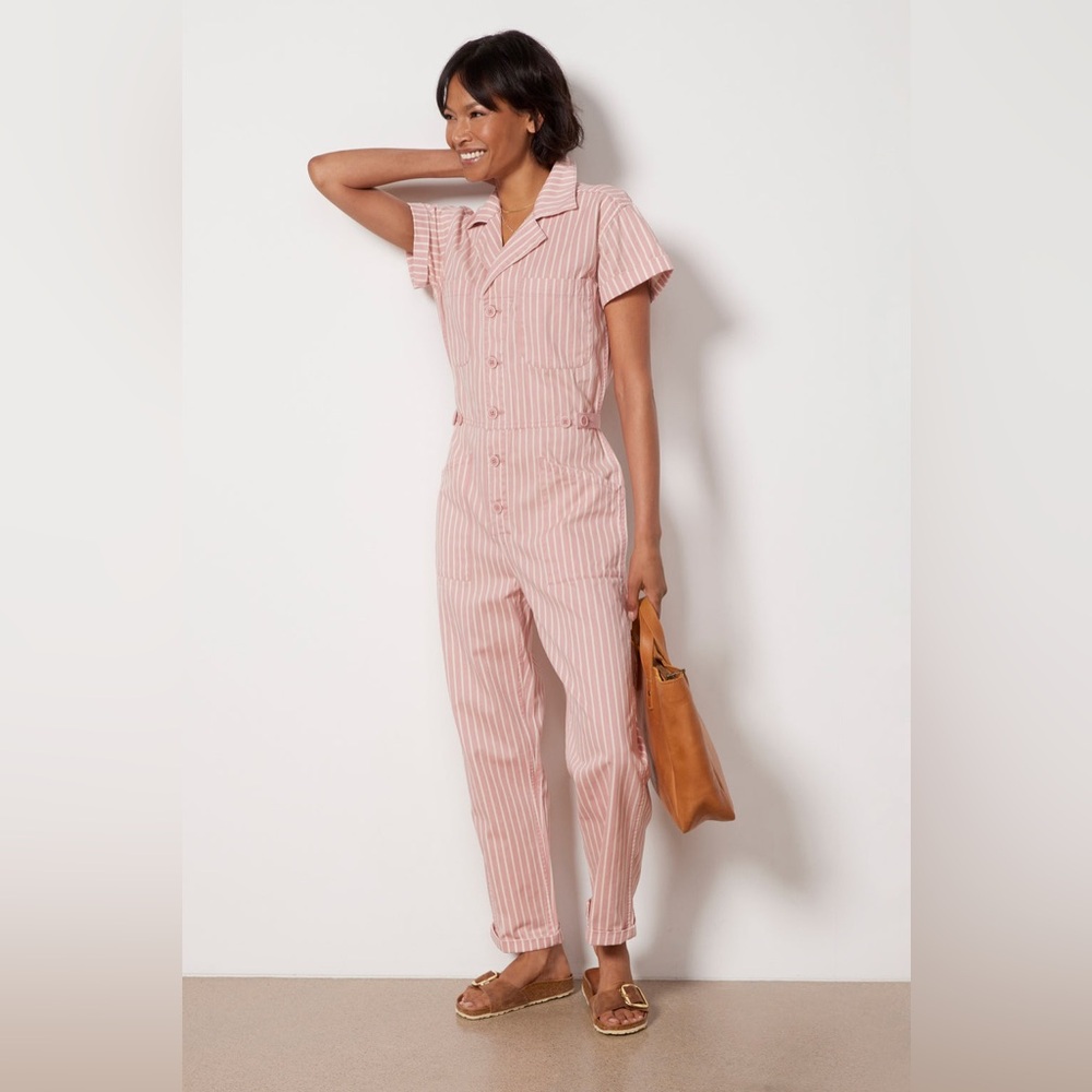 Pistola Pink Striped Jumpsuit